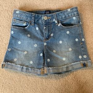 Girls GAP Stretch Denim Midi Shorts